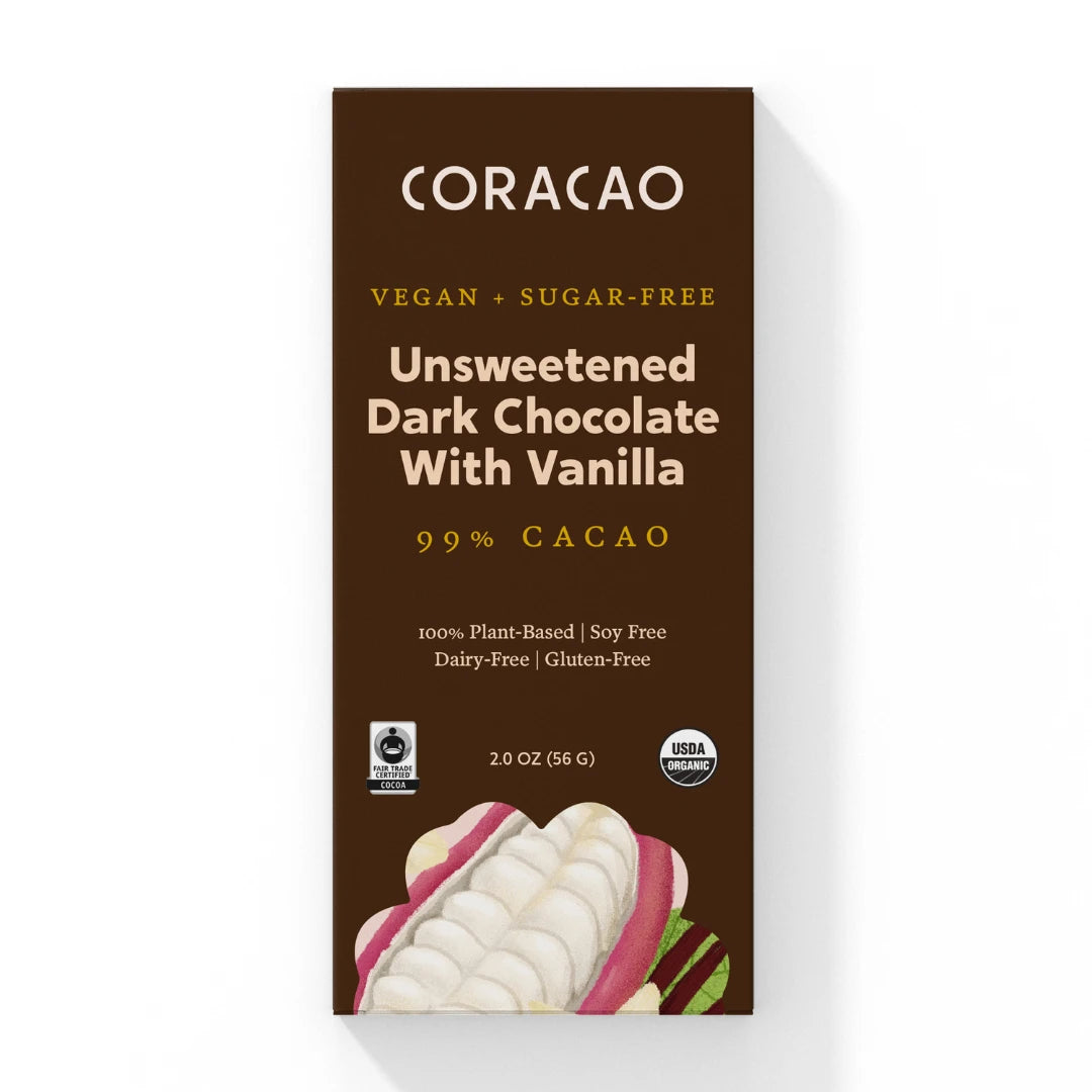 Unsweetened Dark Sugar Free Chocolate 99% (Case of 12)