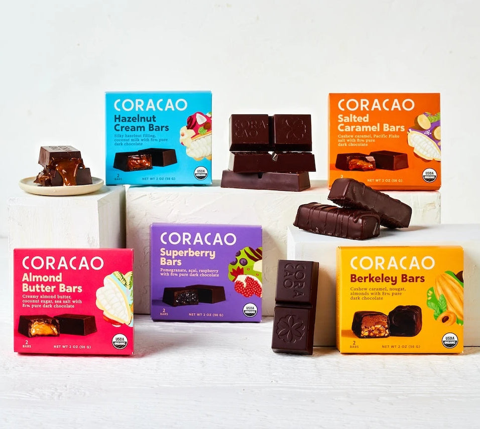 Vegan Candy Bar Bundle packaging showing ingredients and allergen-free certification