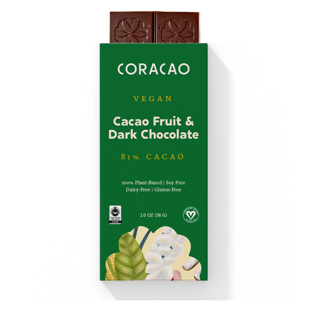 Organic and fair-trade cacao fruit chocolate, crafted for a unique cacao pod flavor.