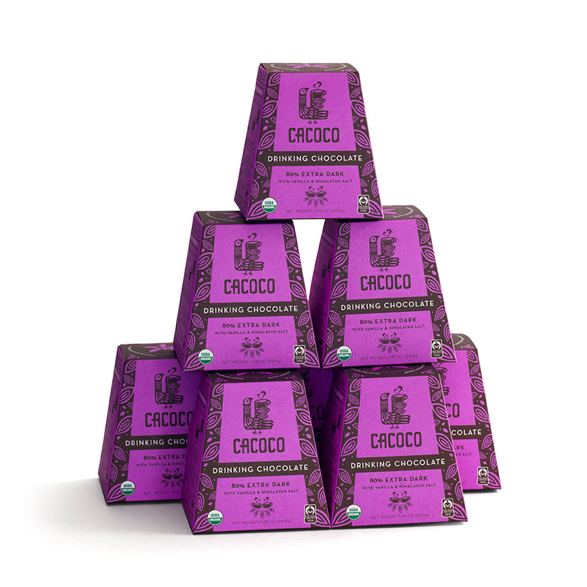 Extra Dark Drinking Chocolate - 80% (Case of 8)