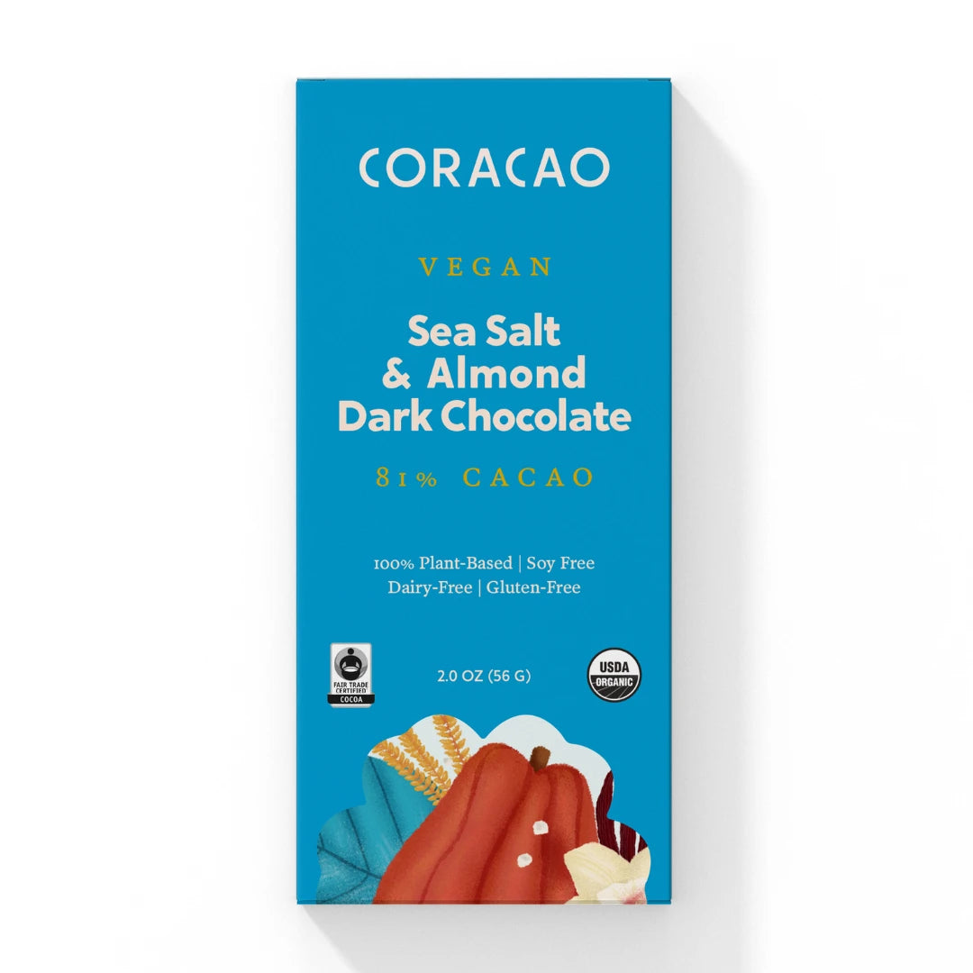 Sea Salt & Almond Vegan Chocolate 81% (Case of 12)