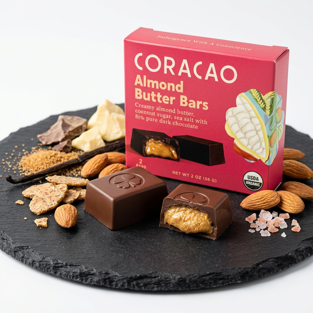 Almond Butter Bar — flat lay