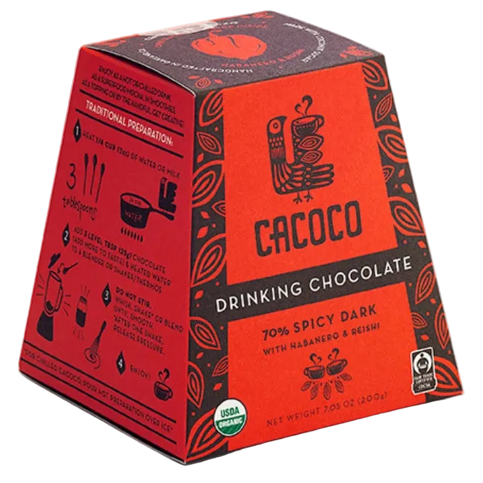 CACOCO Spicy Hot Chocolate 70% cacao with habanero and reishi