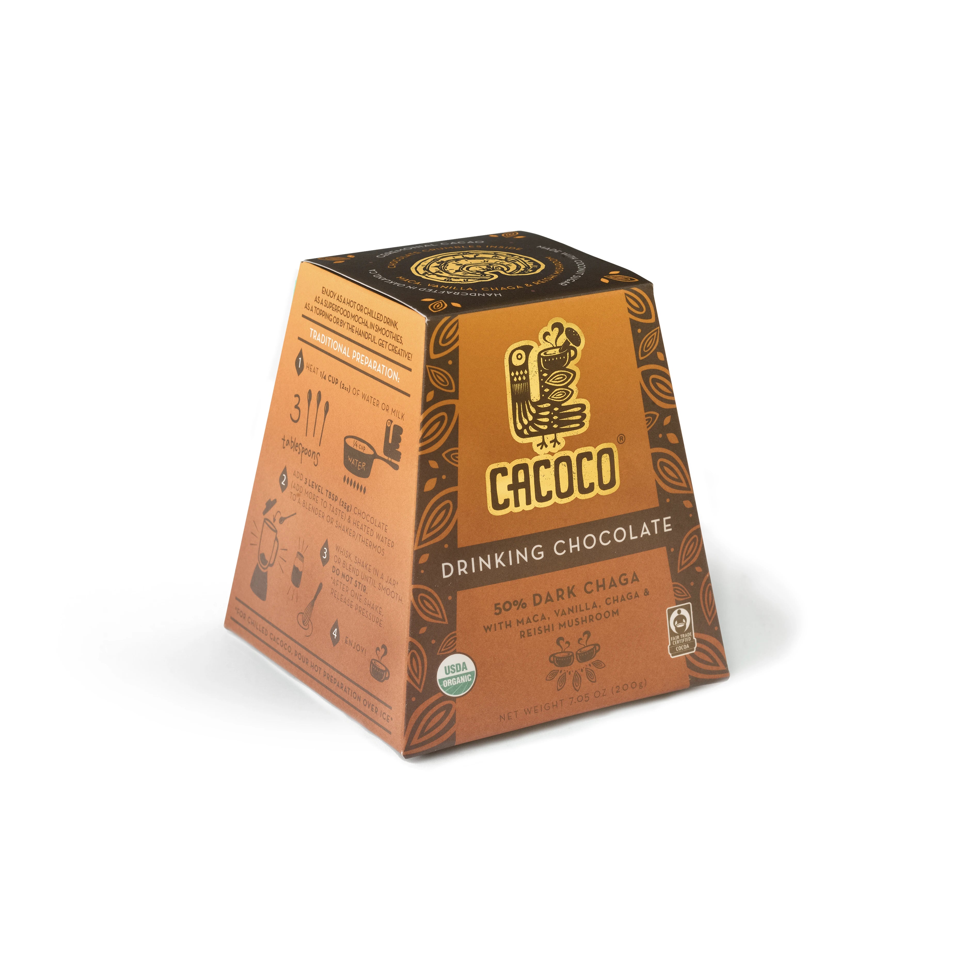Chaga Mushroom Drinking Chocolate - 50% Dark